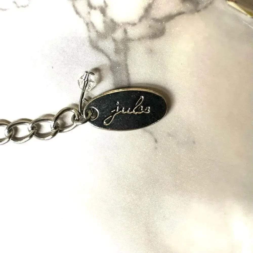 Jules silver beaded necklace